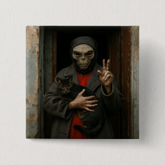 Chapa Cuadrada Alien Love