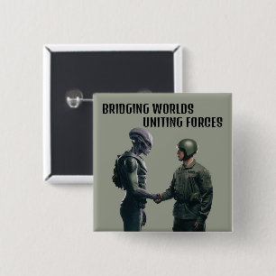 Chapa Cuadrada Alien y Soldado