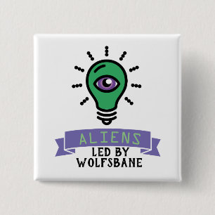 Chapa Cuadrada Alienígenas del equipo Scrimo