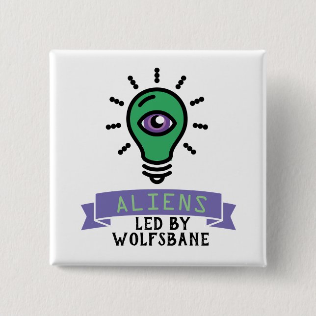 Chapa Cuadrada Aliens Pin del equipo Scrimo (Anverso)