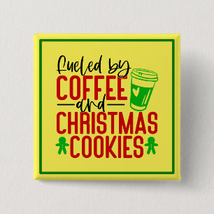 Chapa Cuadrada Alimentado por cafés y Navidades Cookies-56580