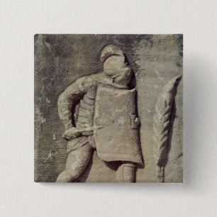 Chapa Cuadrada Alivio que representa a un soldado romano