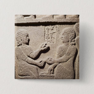 Chapa Cuadrada Alivio que representa al hijo de rey Araras