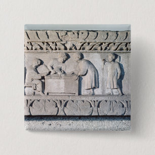 Chapa Cuadrada Alivio que representa un impuesto que recoge