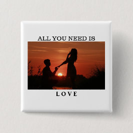 Chapa Cuadrada All you need is love couple anniversary quote