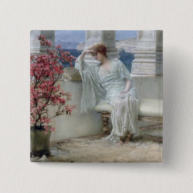 Chapa Cuadrada ¿Alma-Tadema el | ella los ojos está con sus (Anverso)
