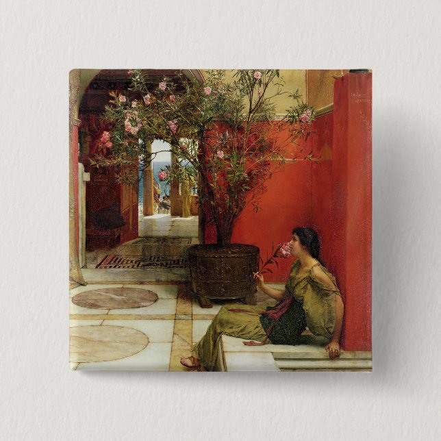 Chapa Cuadrada Alma-Tadema el | un Oleander, 1882 (Anverso)