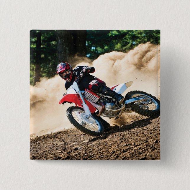 Chapa Cuadrada almohada de motocross (Anverso)