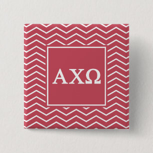 Chapa Cuadrada Alpha Chi Omega Patrón Chevron