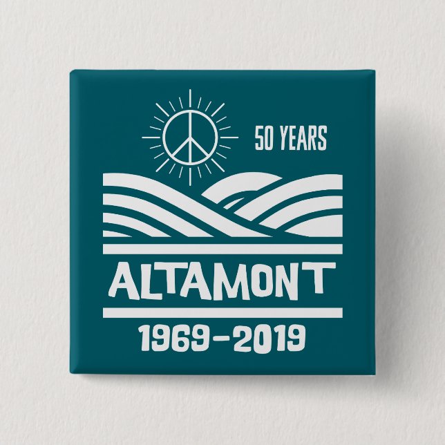 Chapa Cuadrada Altamont Speedway 1969-2019 50th Anniversary (Anverso)