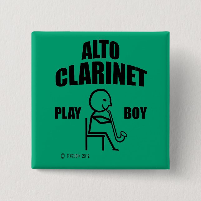 Chapa Cuadrada Alto Clarinet Play Boy (Anverso)