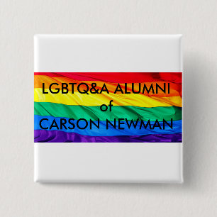 Chapa Cuadrada Alumnos de LGBTQ&A de los botones de Carson-Newman