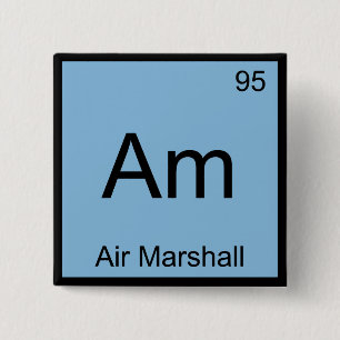 Chapa Cuadrada Am - Química Símbolo Elemento Air Marshall Camiset