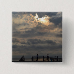 Chapa Cuadrada Amanecer nublado por Shirley Taylor