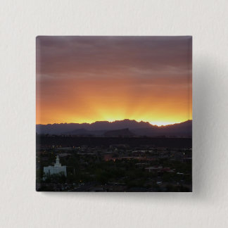 Chapa Cuadrada Amanecer sobre el paisaje de St. George Utah