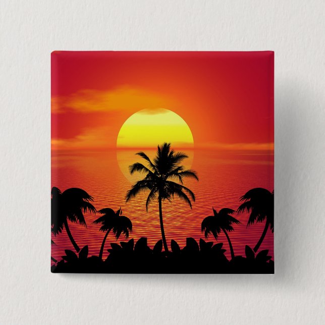 Chapa Cuadrada Amanecer tropical (Anverso)