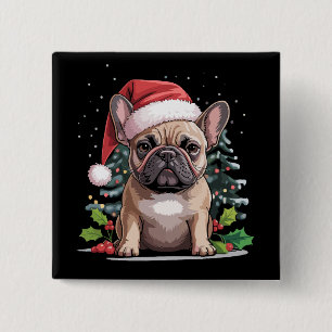 Chapa Cuadrada Amante de Bulldog Francés Navidad Perro Mamá Diver
