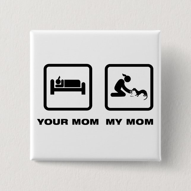 Chapa Cuadrada Amante del hurón (Anverso)