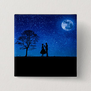 Chapa Cuadrada Amantes bajo luna llena