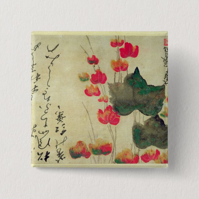 Chapa Cuadrada Amapolas (Anverso)