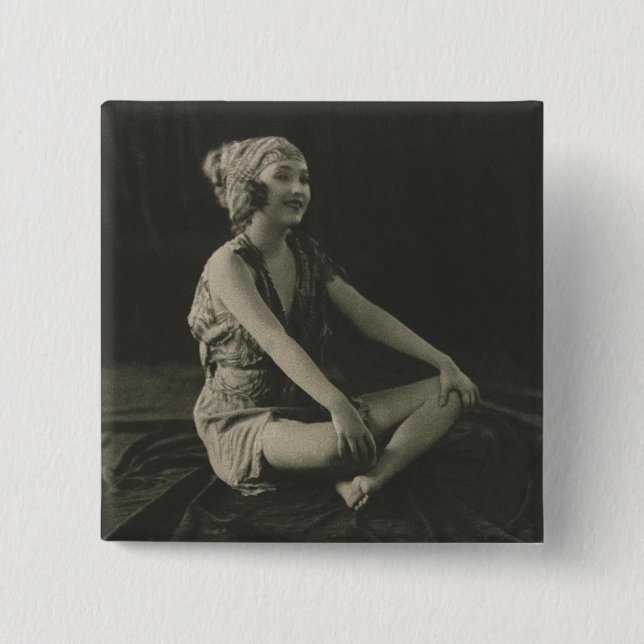 Chapa Cuadrada Amar a un pobre Chica de la doncella sentada en la (Anverso)