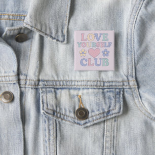 Chapa Cuadrada Amar los botones del club - Accesorios para ropa