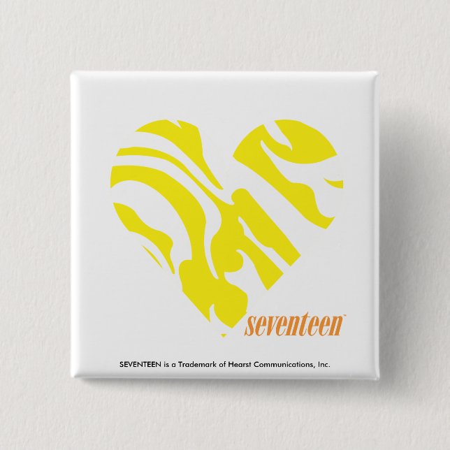 Chapa Cuadrada Amarillo 4 de la cebra (Anverso)