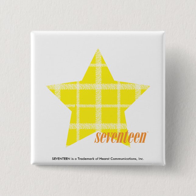Chapa Cuadrada Amarillo 4 de la tela escocesa (Anverso)
