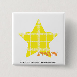 Chapa Cuadrada Amarillo 4 de la tela escocesa