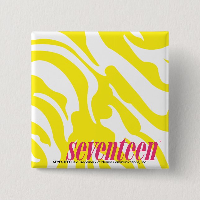 Chapa Cuadrada Amarillo de la cebra (Anverso)