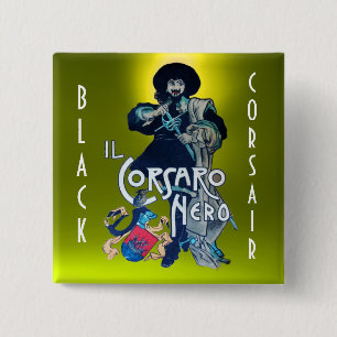 Chapa Cuadrada amarillo de la joya NEGRA CORSAIR