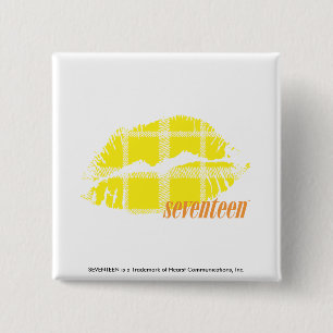 Chapa Cuadrada Amarillo de la tela escocesa