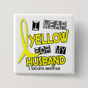 Chapa Cuadrada AMARILLO del DESGASTE del sarcoma I PARA MI MARIDO