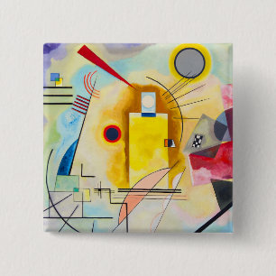 Chapa Cuadrada Amarillo-Rojo-Azul de Kandinsky