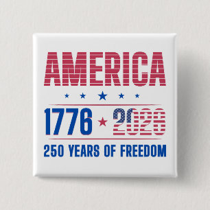 Chapa Cuadrada AMÉRICA 1776 2026 250 años de libertad