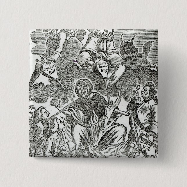 Chapa Cuadrada América en llamas (Anverso)