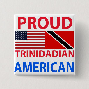 Chapa Cuadrada Americano de Trinidad y Tobago orgulloso