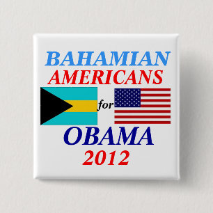 Chapa Cuadrada Americanos bahameses para Obama