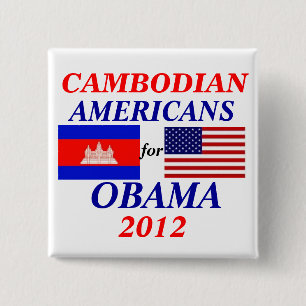 Chapa Cuadrada Americanos camboyanos para Obama