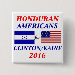 Chapa Cuadrada Americanos del Honduran para Clinton/Kaine