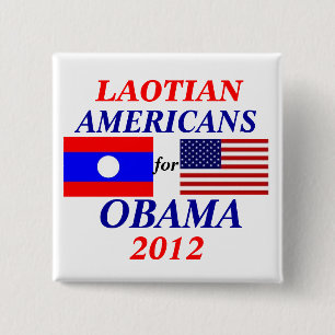 Chapa Cuadrada Americanos laosianos para Obama