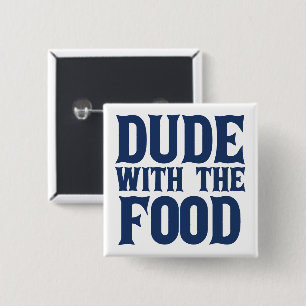 Chapa Cuadrada Amigo Con La Comida Azul