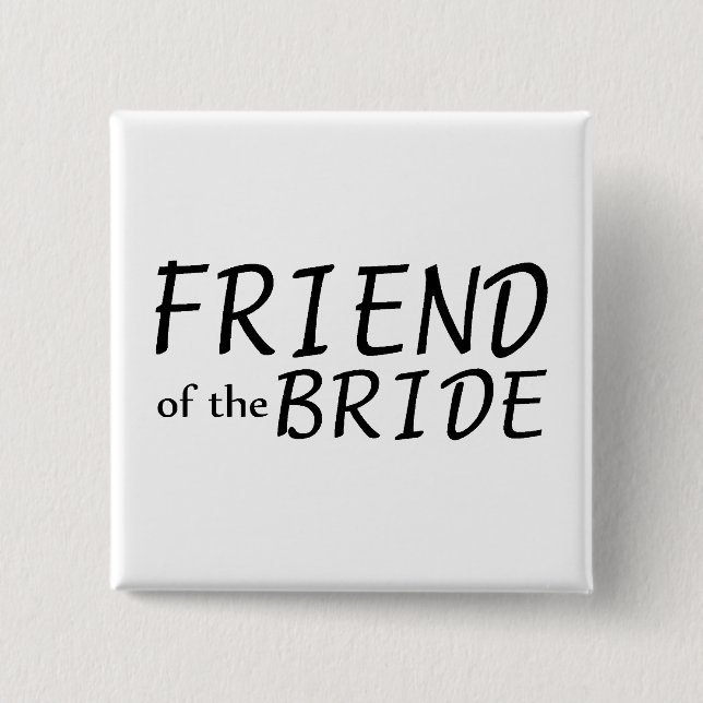 Chapa Cuadrada Amigo de la novia (Anverso)