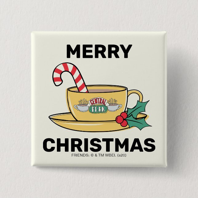 Chapa Cuadrada AMIGOS™ | Central Perk Holiday Mug (Anverso)