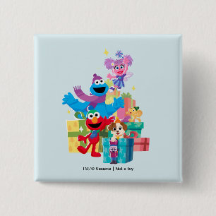 Chapa Cuadrada Amigos y regalos de Sesame Street