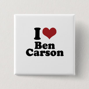 Chapa Cuadrada Amo a Ben Carson para el presidente