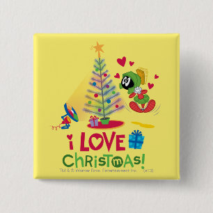 Chapa Cuadrada Amo a los Navidades - MARVIN THE MARTIAN™
