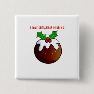 Chapa Cuadrada Amo a los Navidades Pudding