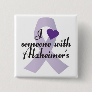Chapa Cuadrada Amo alguien con Alzheimers