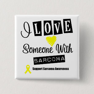 Chapa Cuadrada Amo alguien con el sarcoma